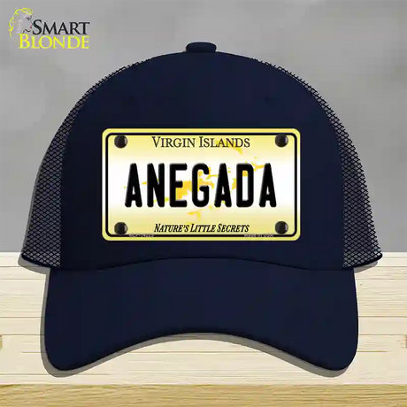 Virgin Islands Anegada Novelty License Plate Hat Mesh / Navy