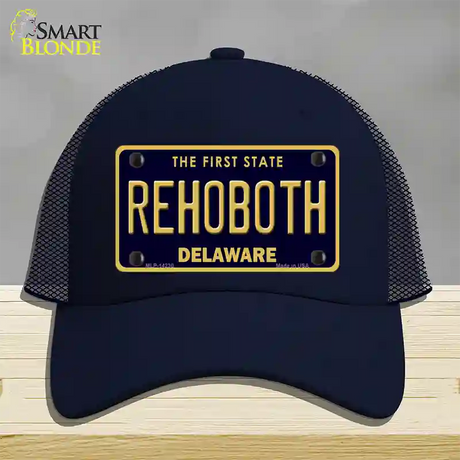 Rehoboth Delaware Novelty License Plate Hat Mesh / Navy