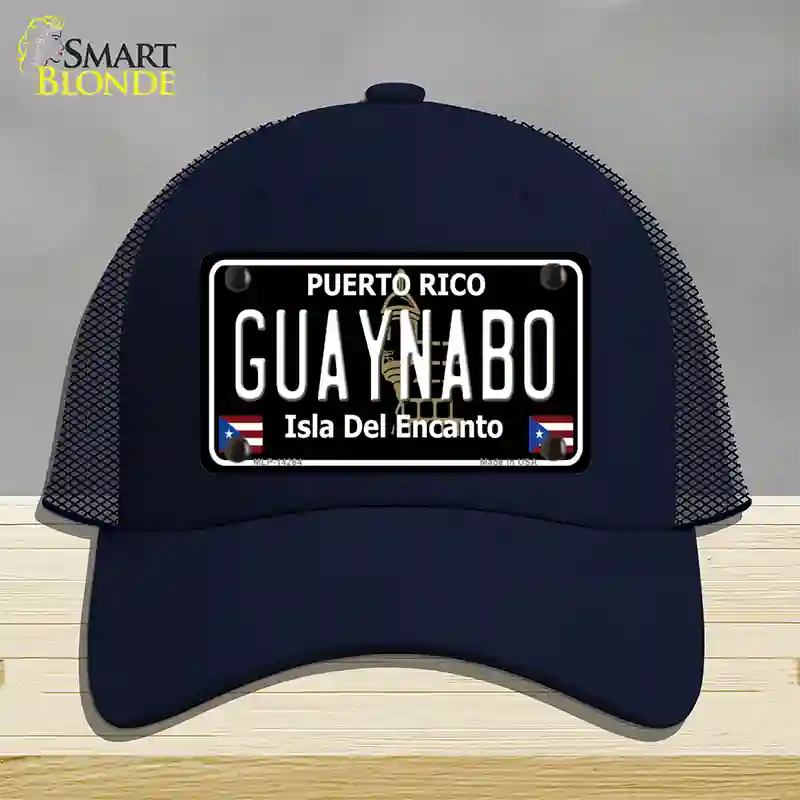 Guaynabo Puerto Rico Black Novelty License Plate Hat Mesh / Navy