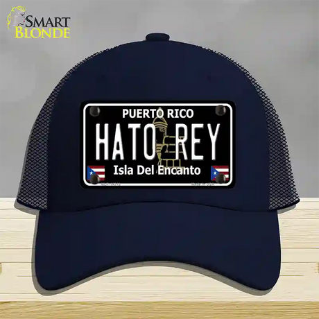 Hato Rey Puerto Rico Black Novelty License Plate Hat Mesh / Navy