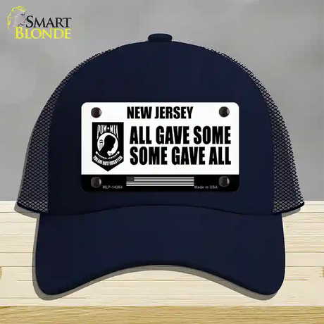 New Jersey POW MIA Some Gave All Novelty License Plate Hat Mesh / Navy