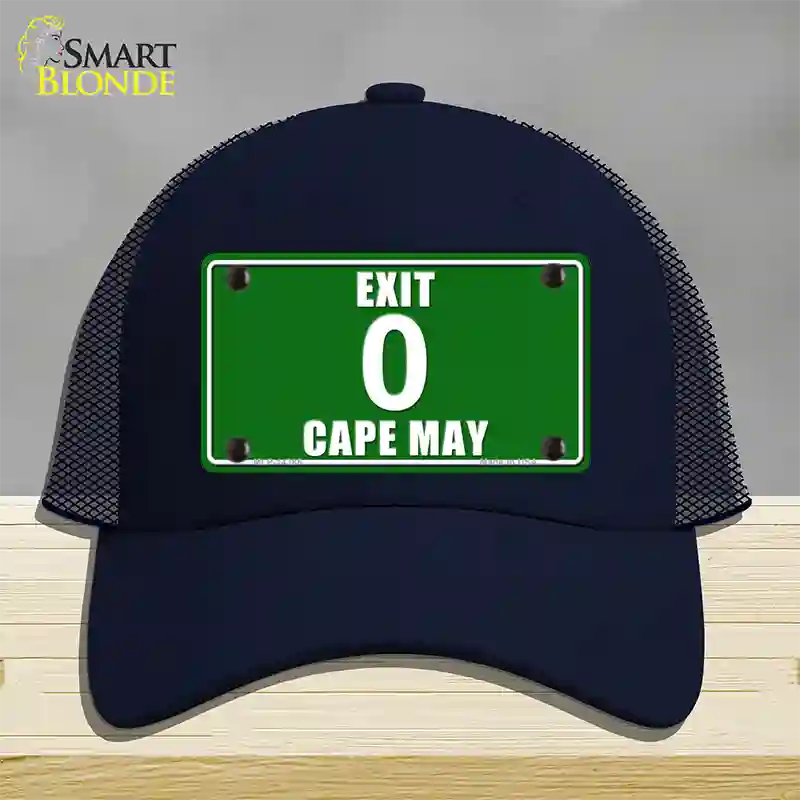 Exit 0 Cape May Novelty License Plate Hat Mesh / Navy