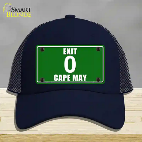 Exit 0 Cape May Novelty License Plate Hat Mesh / Navy