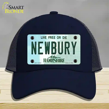 Newbury New Hampshire Novelty License Plate Hat Mesh / Navy