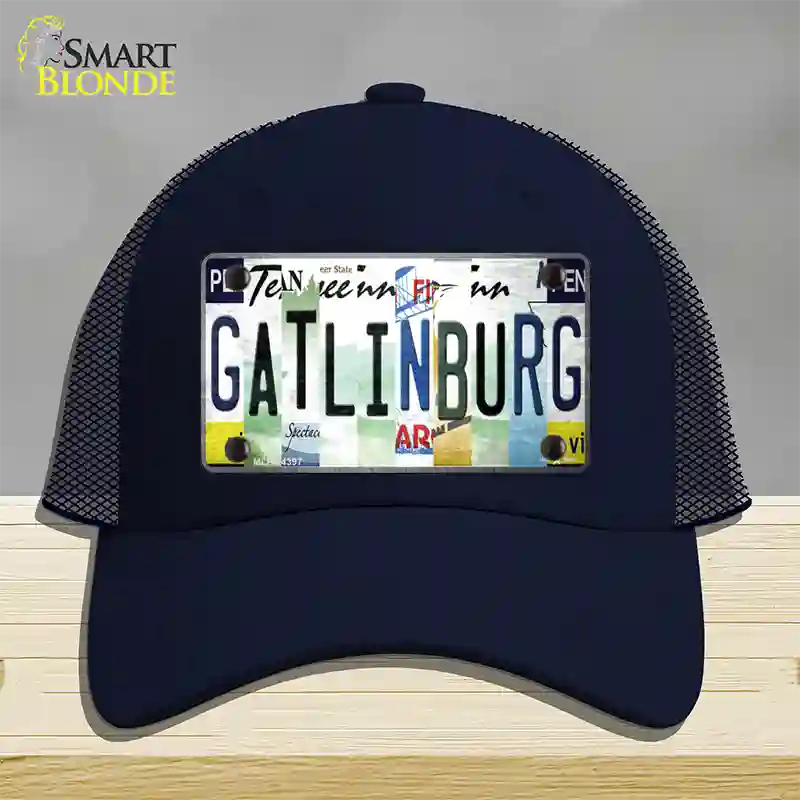 Gatlinburg License Plate Art Novelty License Plate Hat Mesh / Navy