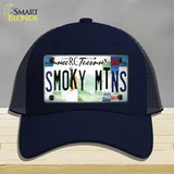 Smoky Mountains License Plate Art Novelty License Plate Hat Mesh / Navy