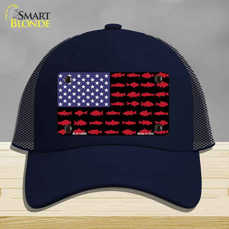 Fishermans American Flag Novelty License Plate Hat HAT-MLP-14466