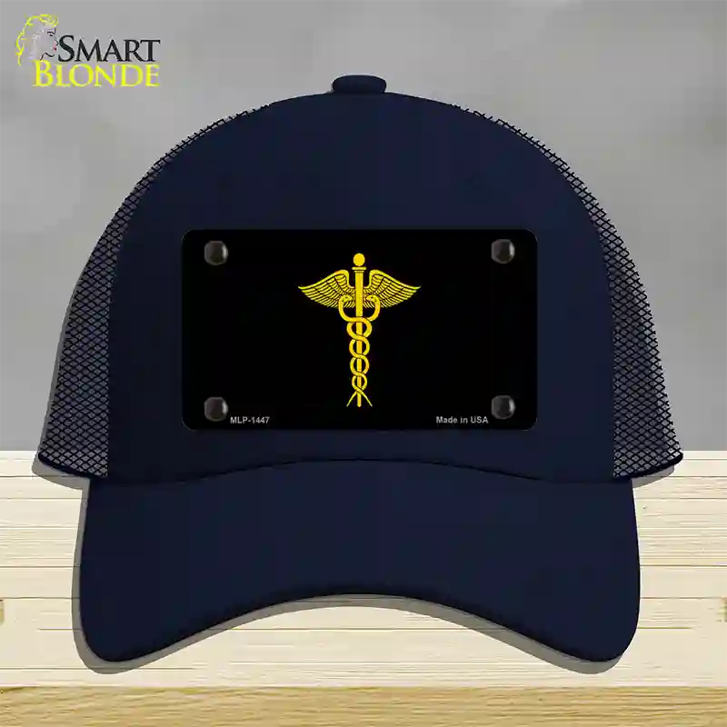 Caduceus Novelty License Plate Hat Mesh / Navy