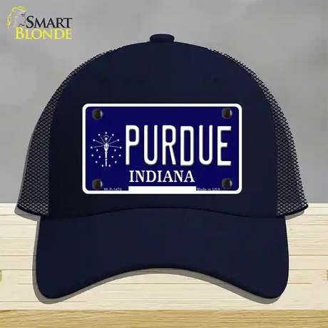 Purdue Indiana Novelty License Plate Hat Mesh / Navy