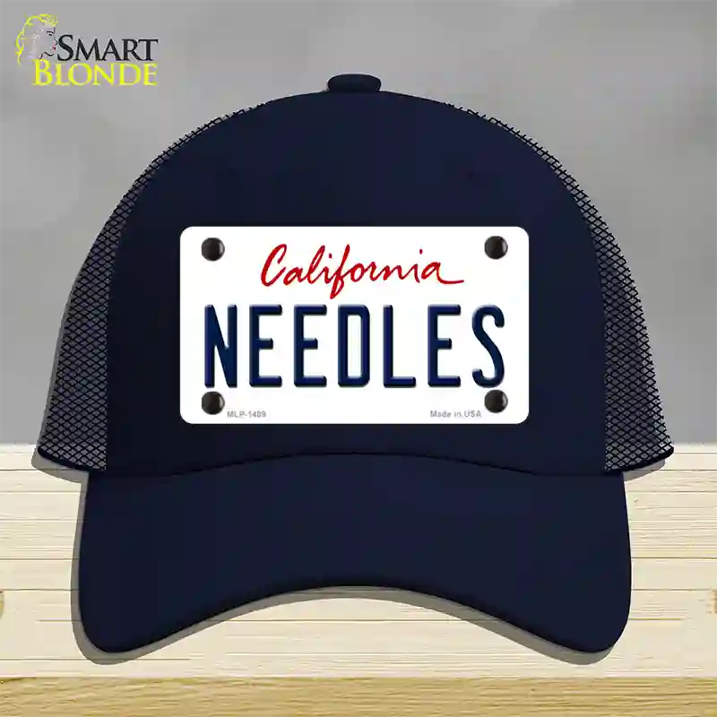 Needles California Novelty License Plate Hat Mesh / Navy