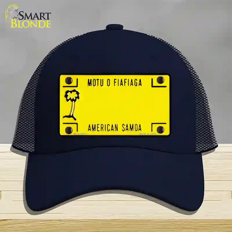 American Samoa Novelty License Plate Hat Mesh / Navy