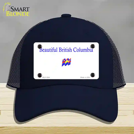 British Columbia Novelty License Plate Hat Mesh / Navy