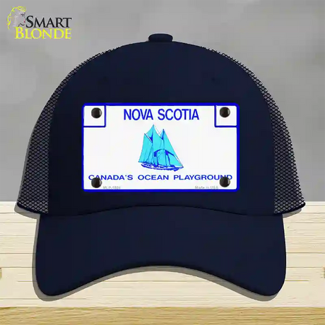 Nova Scotia Novelty License Plate Hat Mesh / Navy