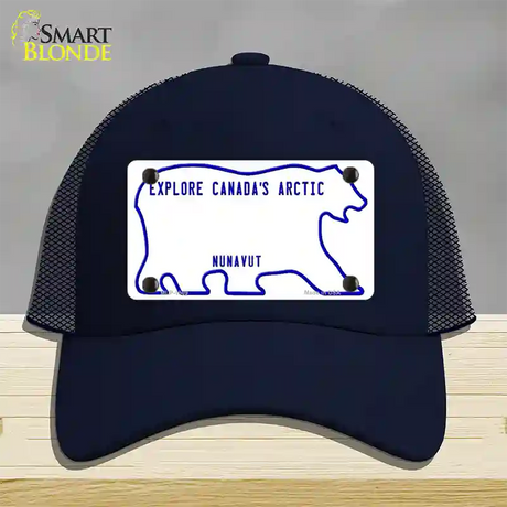 Nunavut Novelty License Plate Hat Mesh / Navy