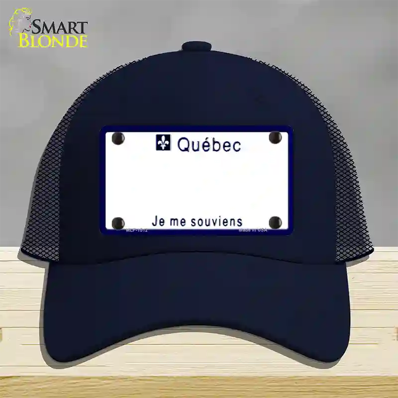 Quebec Novelty License Plate Hat Mesh / Navy