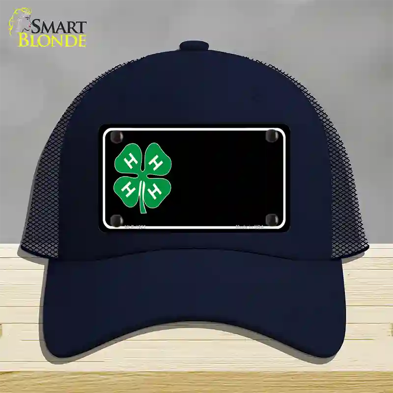 4-H Offset Novelty License Plate Hat Mesh / Navy