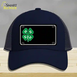 4-H Offset Novelty License Plate Hat Mesh / Navy