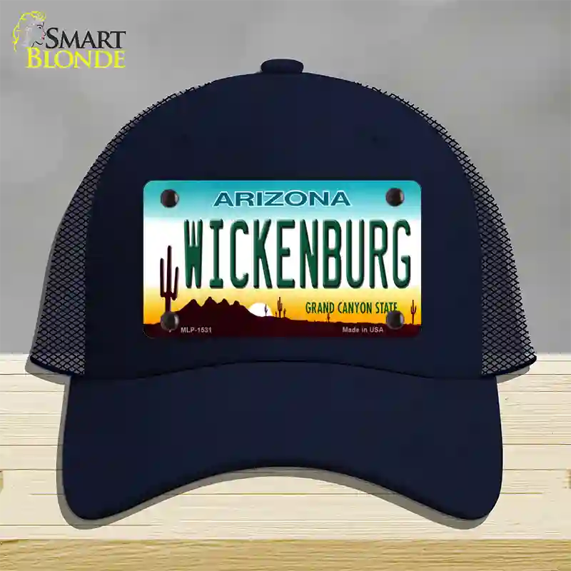 Wickenburg Arizona Novelty License Plate Hat Mesh / Navy