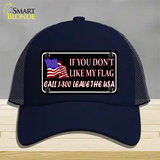 1 800 Leave The USA Novelty License Plate Hat Mesh / Navy