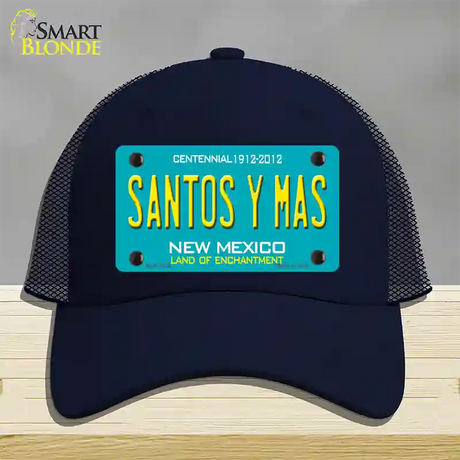 New Mexico Santos Y Mas Novelty License Plate Hat Mesh / Navy