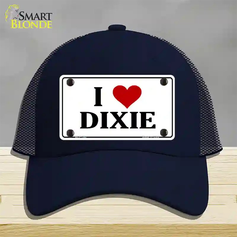 I Love Dixie Novelty License Plate Hat Mesh / Navy