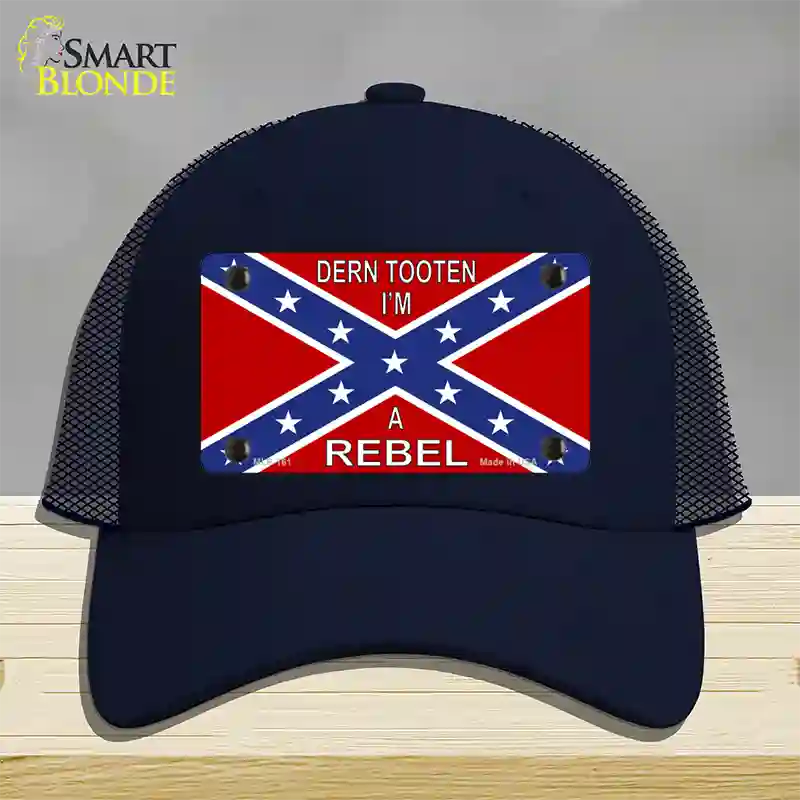 Im A Rebel Novelty License Plate Hat Mesh / Navy