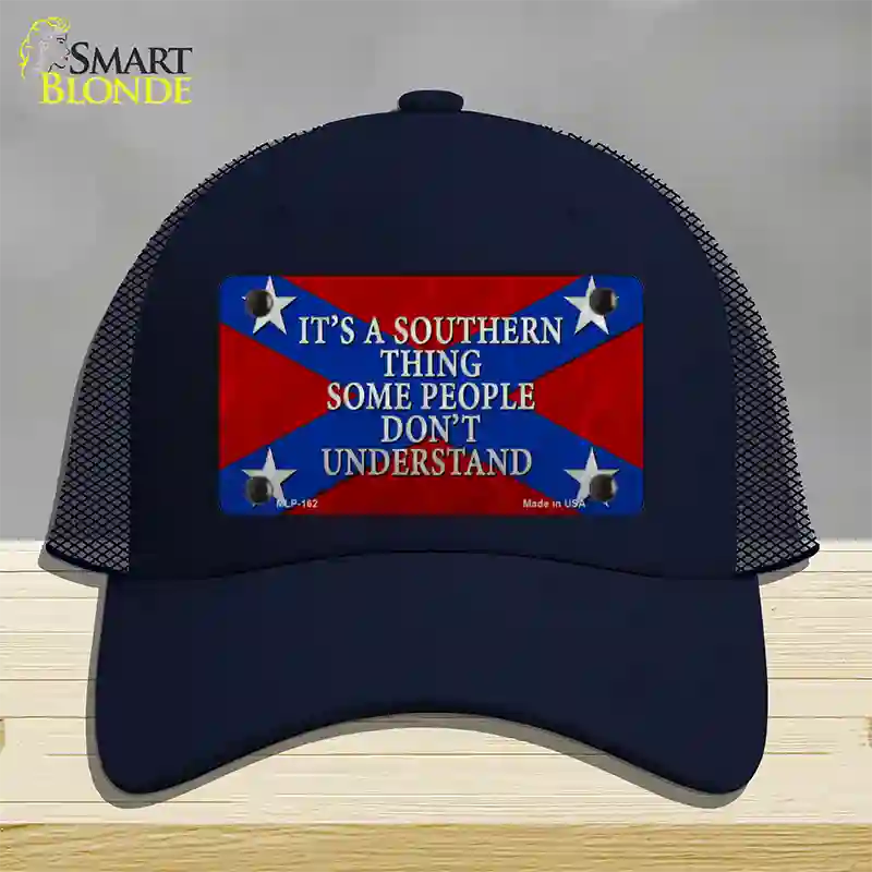 Its A Southern Thing Novelty License Plate Hat Mesh / Navy