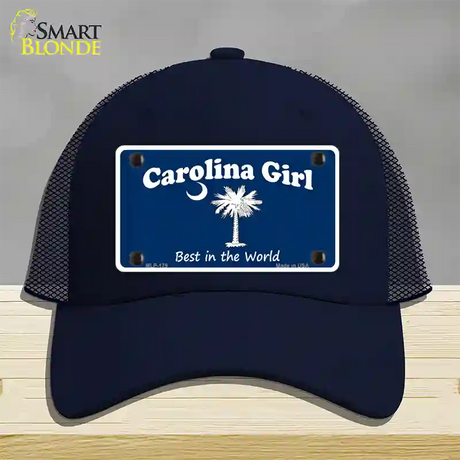 Carolina Girl Blue Novelty License Plate Hat Mesh / Navy