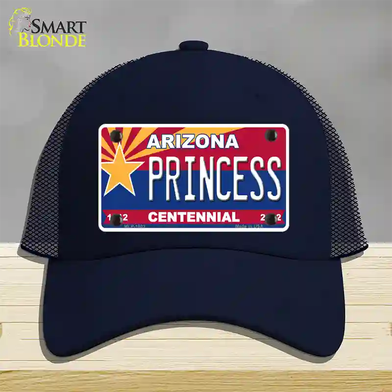 Arizona Centennial Princess Novelty License Plate Hat Mesh / Navy