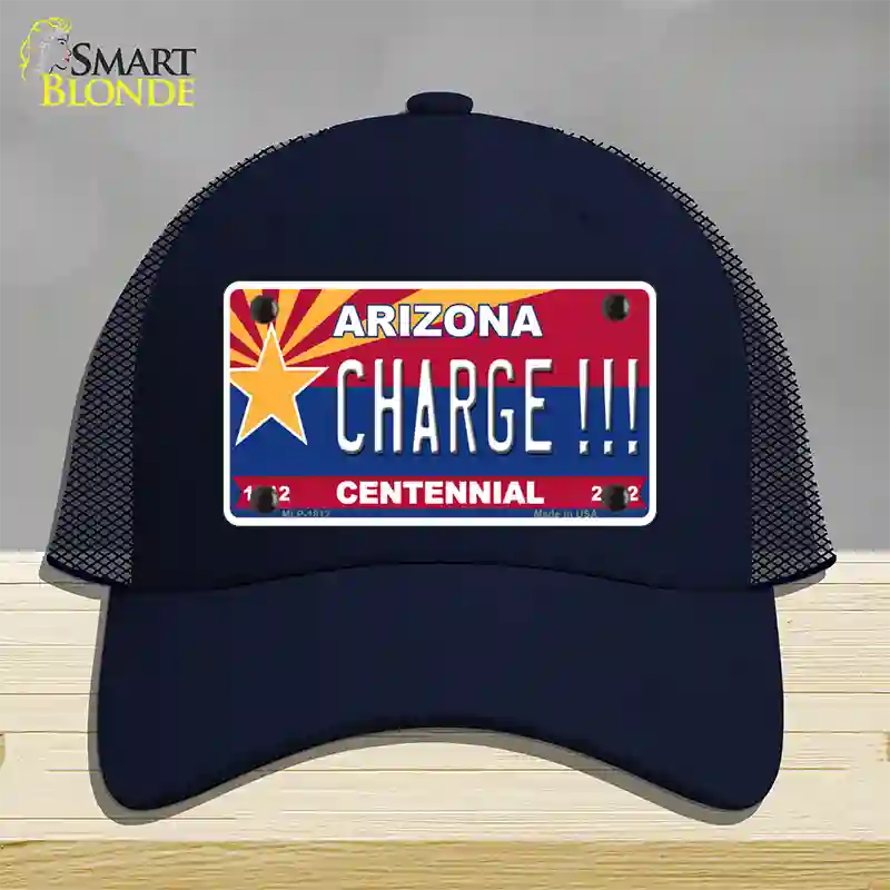 Arizona Centennial Charge Novelty License Plate Hat Mesh / Navy