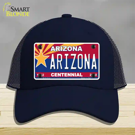 Arizona Centennial Arizona Novelty License Plate Hat Mesh / Navy