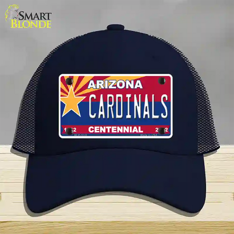 Arizona Centennial Cardinals Novelty License Plate Hat Mesh / Navy