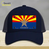 Kingman Arizona State Flag Novelty License Plate Hat Mesh / Navy