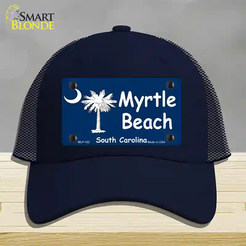 Myrtle Beach Novelty License Plate Hat Mesh / Navy