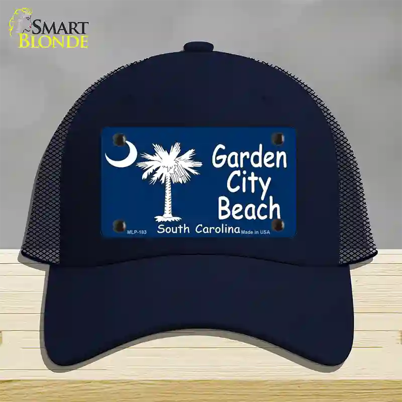 Garden City Beach South Carolina Novelty License Plate Hat Mesh / Navy