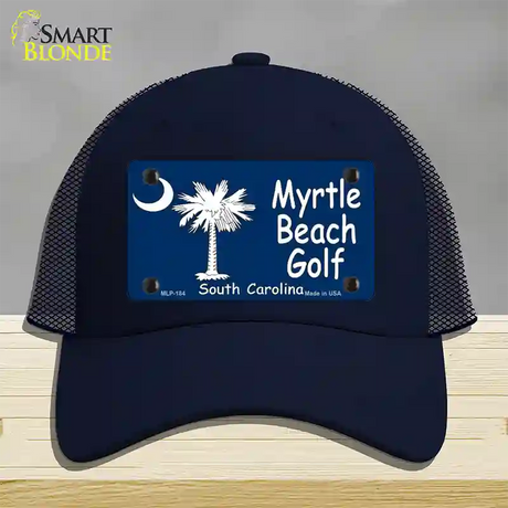 Myrtle Beach Golf Novelty License Plate Hat Mesh / Navy