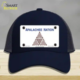 Apalachee Nation Flag Novelty License Plate Hat Mesh / Navy