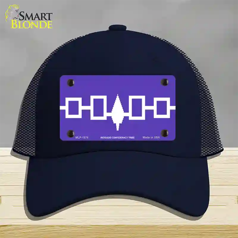 Iroquois Confederacy Flag Novelty License Plate Hat Mesh / Navy