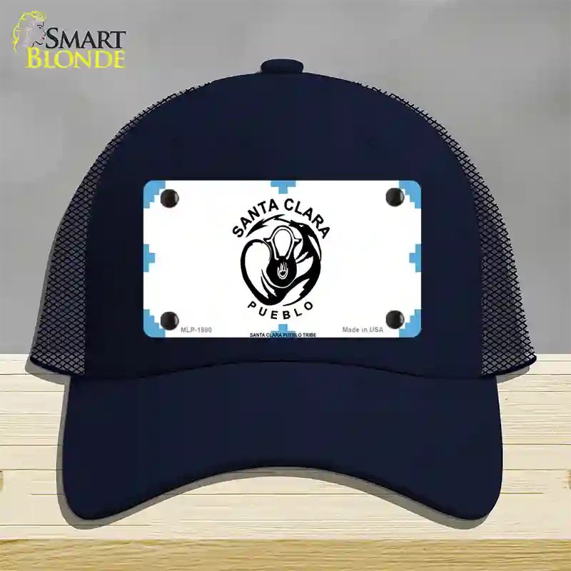 Santa Clara Pueblo Flag Novelty License Plate Hat Mesh / Navy