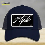 Style Novelty License Plate Hat Mesh / Navy