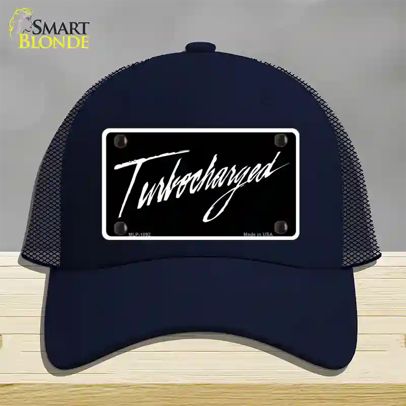 Turbocharged Novelty License Plate Hat Mesh / Navy