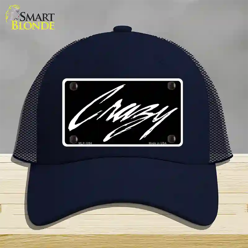 Crazy Novelty License Plate Hat Mesh / Navy