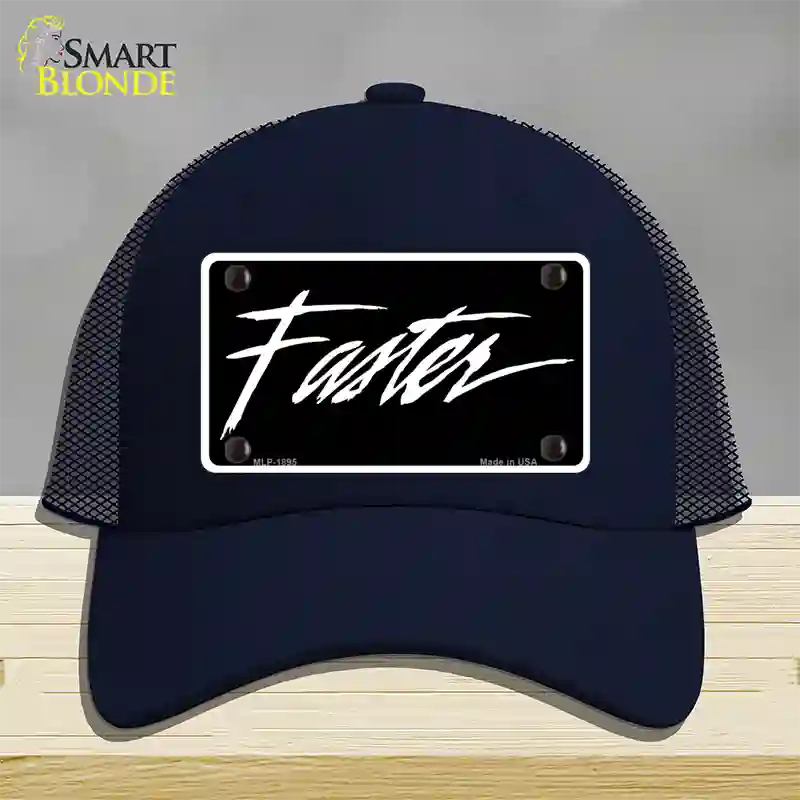 Faster Novelty License Plate Hat Mesh / Navy