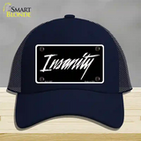 Insanity Novelty License Plate Hat Mesh / Navy