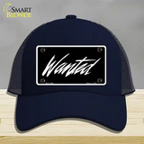 Wanted Novelty License Plate Hat Mesh / Navy