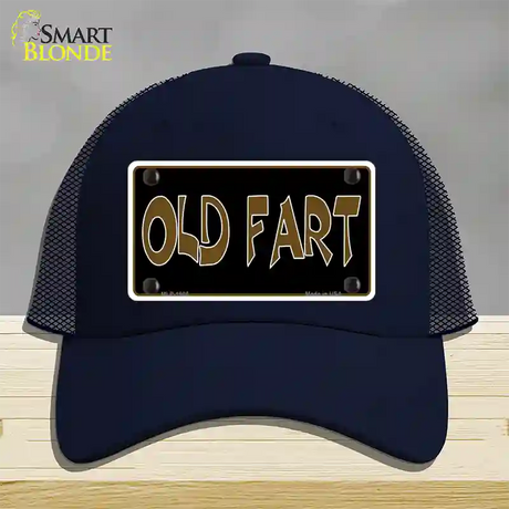 Old Fart Novelty License Plate Hat Mesh / Navy