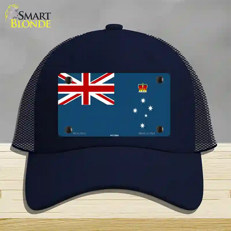 Victoria Flag Novelty License Plate Hat Mesh / Navy