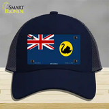 West Australia Flag Novelty License Plate Hat Mesh / Navy