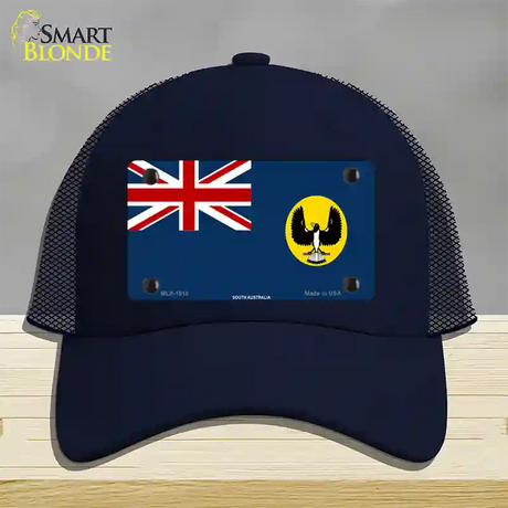 South Australia Flag Novelty License Plate Hat Mesh / Navy