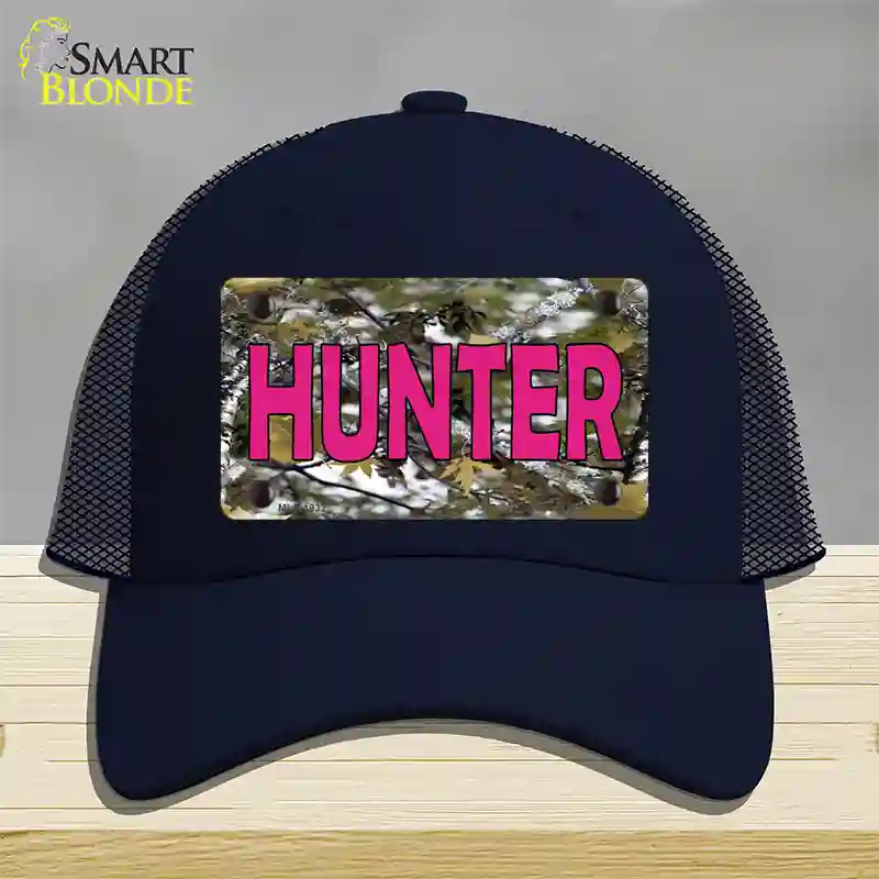 Pink Hunter Novelty License Plate Hat Mesh / Navy